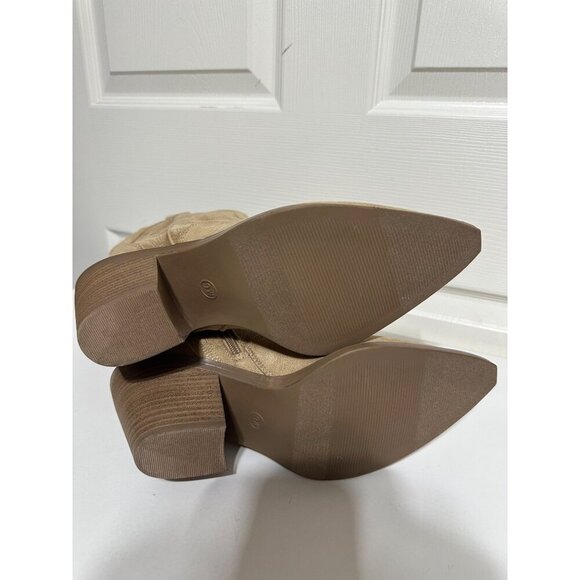 Universal Thread Women's Jacey Western Ankle Boots Tan Size 9W NWT - Picture 6 of 8